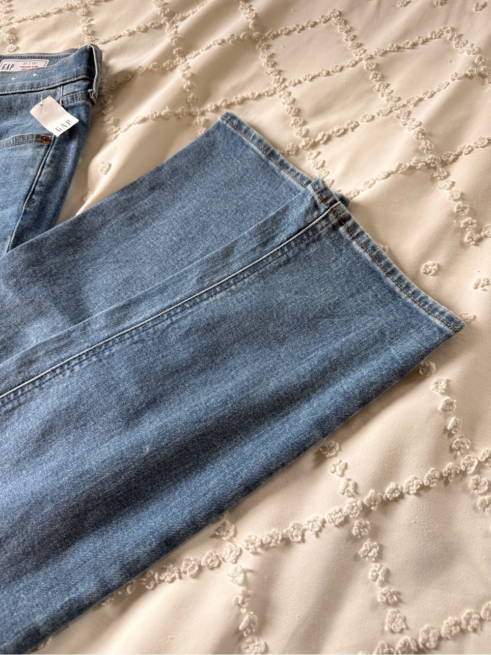 GAP Women's Light Blue Straight Jeans 31 12 Tall NEW - Picture 4 of 4